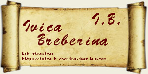 Ivica Breberina vizit kartica